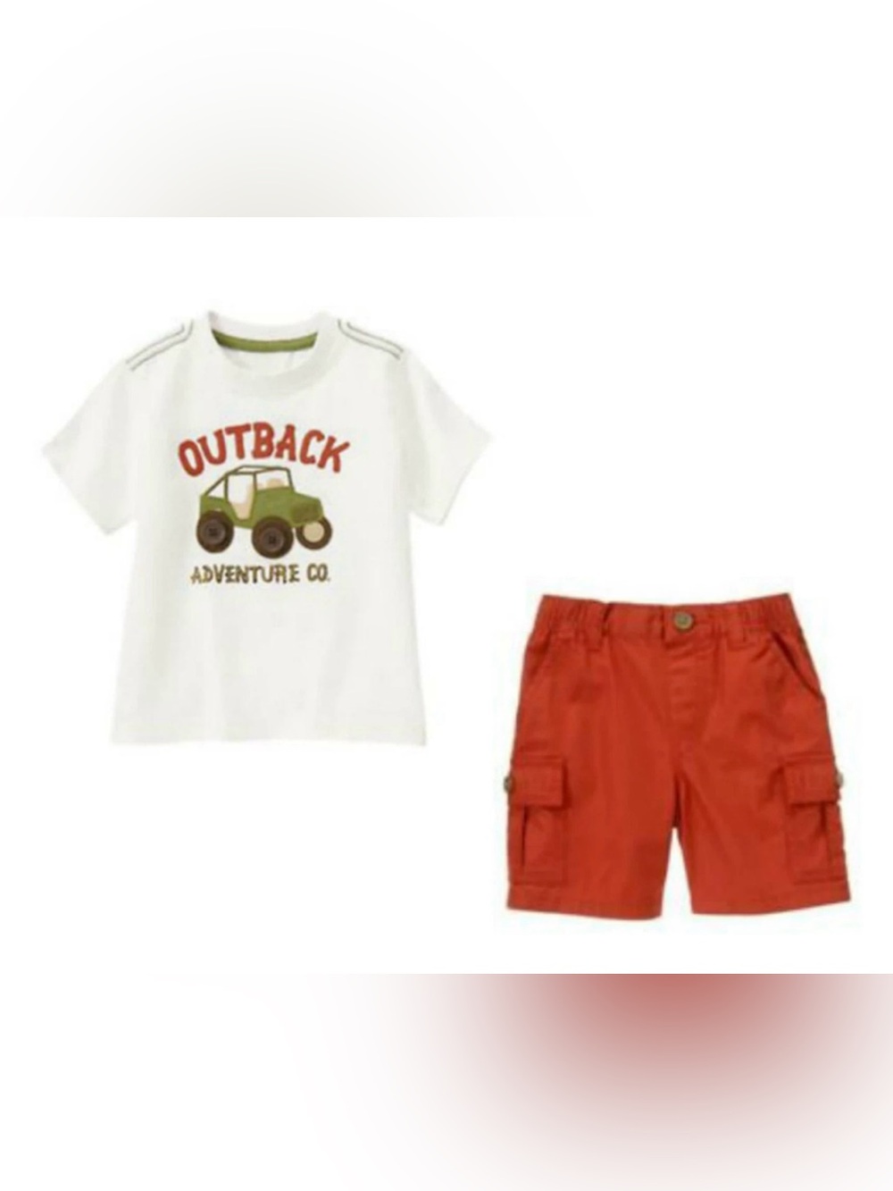 NWT Gymboree Outback Adventure Boys Jeep Tee & Cargo Shorts
